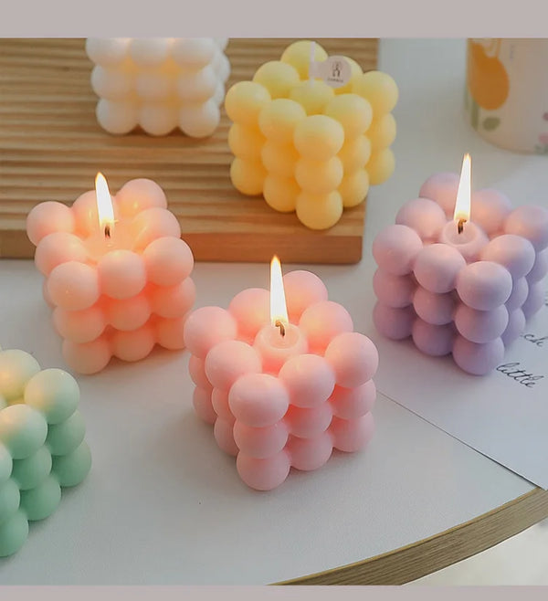 Bougie Bubble Cube – Décorative & Parfumée
