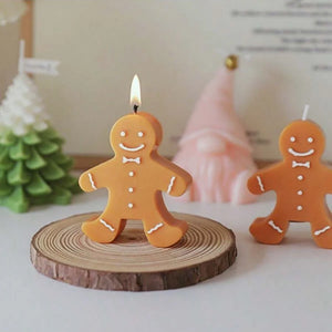 Bougie Forme Bonhomme de Pain d’Épice – Décoration Délicate & Festive